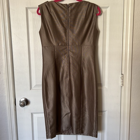 Calvin Klein Sleeveless Dress with Button Shoulder Detail - Picture 2 of 3